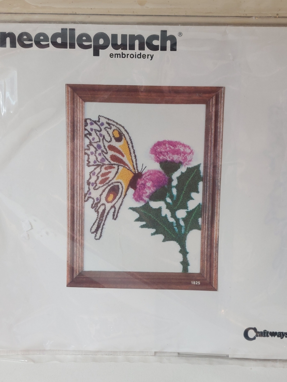 VTG Craftways Butterfly Thistle Needlepunch embroidery craft kit